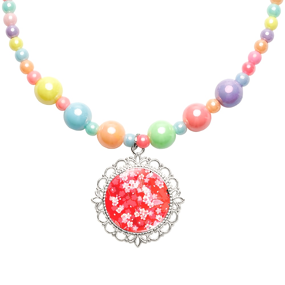 2pcs Women's Japanese-style Pattern Necklace and Bracelet Set